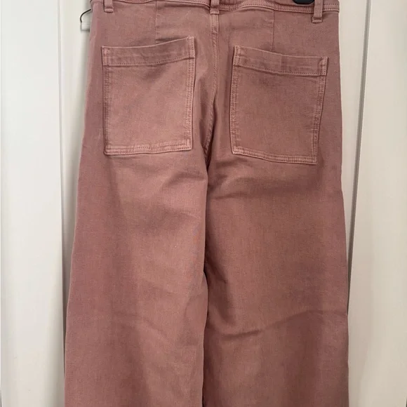 Zara Marine Straight Stylish Pink/Rose Wide-Leg Pants - Picture 3 of 5